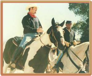 Fred Jones with associate, Camp Lockett, CA, 1990s