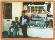 Carmon Weaver Hicks in front of Guidon Books