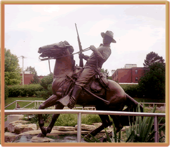 Buffalo Soldier Monument, 9th & 10th (horse) Cavalry Association 134th Reunion Anniversary, July 2000, Ft. Leavenworth, Kansas